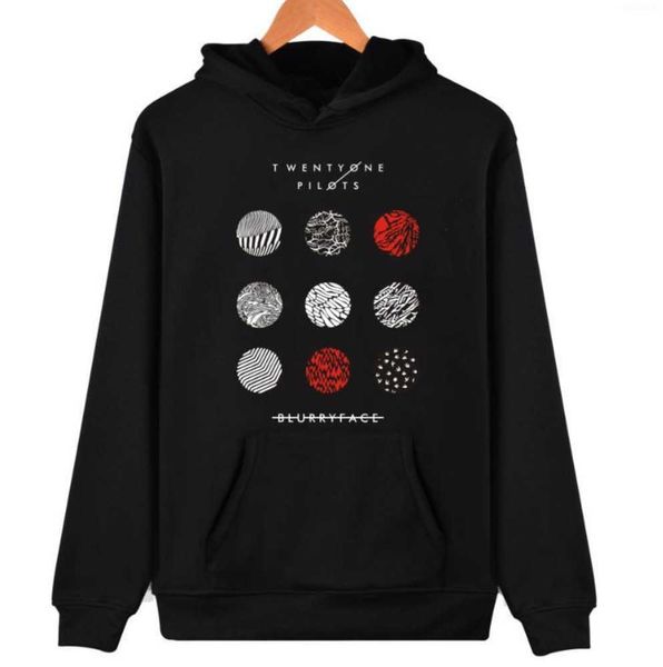 Großhandel Piloten Blurryface Print Baumwolle Männer Hoodies mit Hut Fleece lässig lose Plus Size Herren Hoodies und Sweatshirt