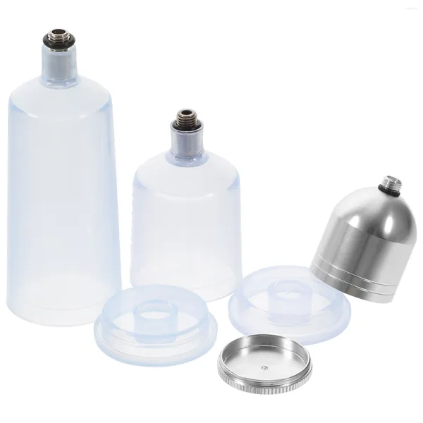 Set di stoviglie Vaso di ricambio per aerografo Bottiglia di vetro Bottiglie di tazza riutilizzabili Porzione di barattolo Dispenser trasparente Contenitore per terrario