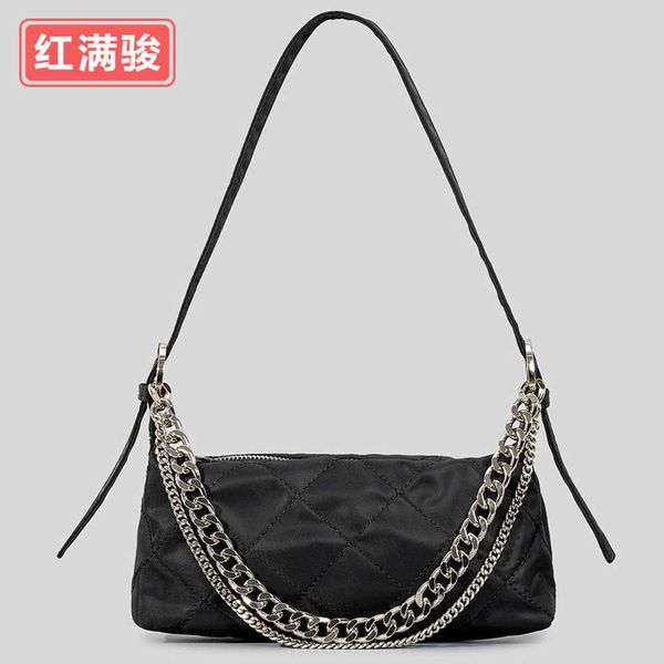 Moda impermeável Oxford tecido crossbody saco 2023 nova corrente grossa grade de diamante saco nas axilas grande capacidade bolsa de ombro portátil 230831