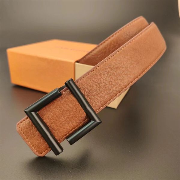 Cintura di moda classica di lusso per uomo Cintura di design Uomo Donna Lettera F Fascia d'attesa con fibbia Marrone Cinture nere Pelle 3,8 cm Larghezza 238318BF