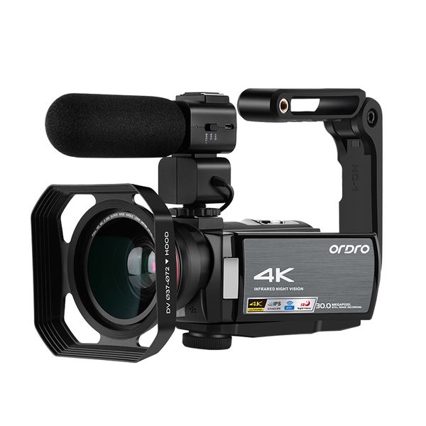 Camcorder 4K-Videokamera IR-Nachtsicht-Camcorder Full HD Ordro AE8 Digitale Vlog-Kameras Filmadora Professional für Youtuber Anfänger 230830