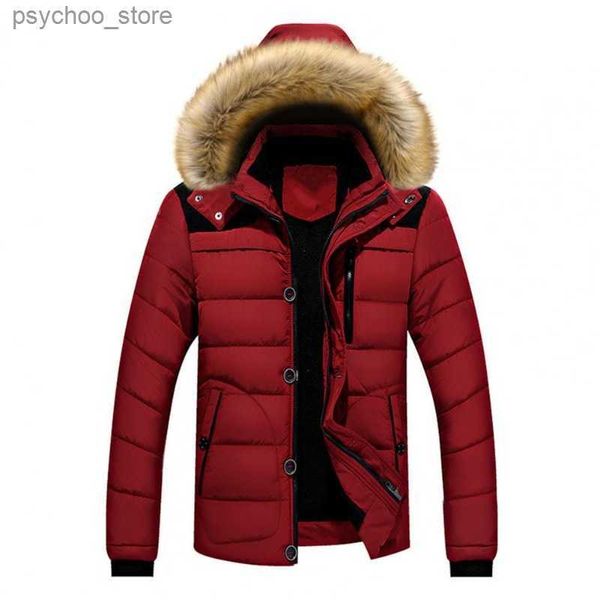 Piumino da uomo Parka invernale Piumino da uomo caldo Parka Streetwear Piumino da uomo con collo alto antivento altamente imbottito extra spesso Q230831