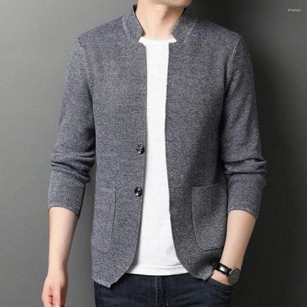 Jaquetas masculinas Top Quality Autum Inverno Marca Moda Slim Fit Knit Cardigan Homens Japonês Camisola Casual Casacos Jaqueta Mens Roupas 2023