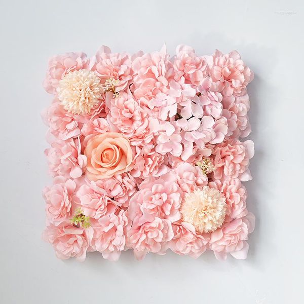 Flores decorativas Simulação de seda rosa flor artificial placa de parede casamento chá de bebê festa de aniversário loja fundo paredes decoração