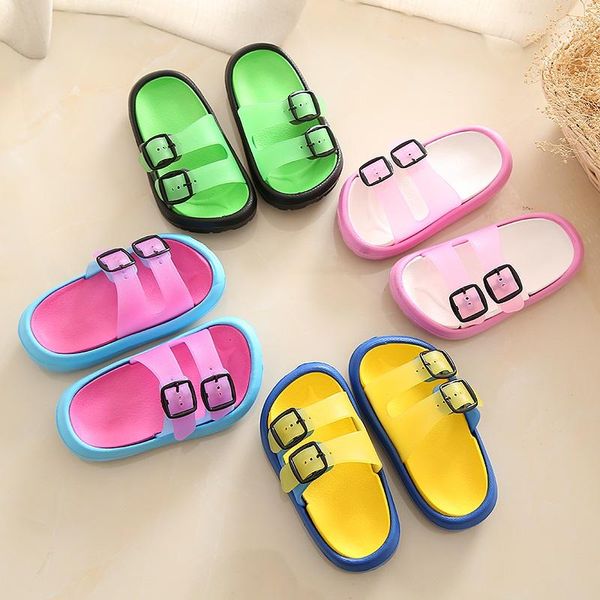 Slipper Kinder Hausschuhe für Jungen Strand Sandalen Sommer Baby Mädchen Flache Haus Flip Flop Casual Kinder Rutschfeste Hause Badezimmer schuh