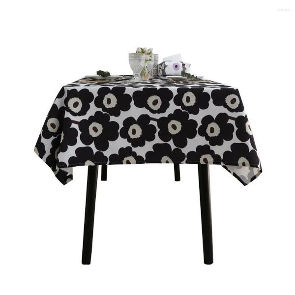 Toalha de mesa à prova d'água, capa de jantar, tapete de piquenique, decoração de casa, casamento, floral, estampa de leopardo, toalha de cozinha retangular