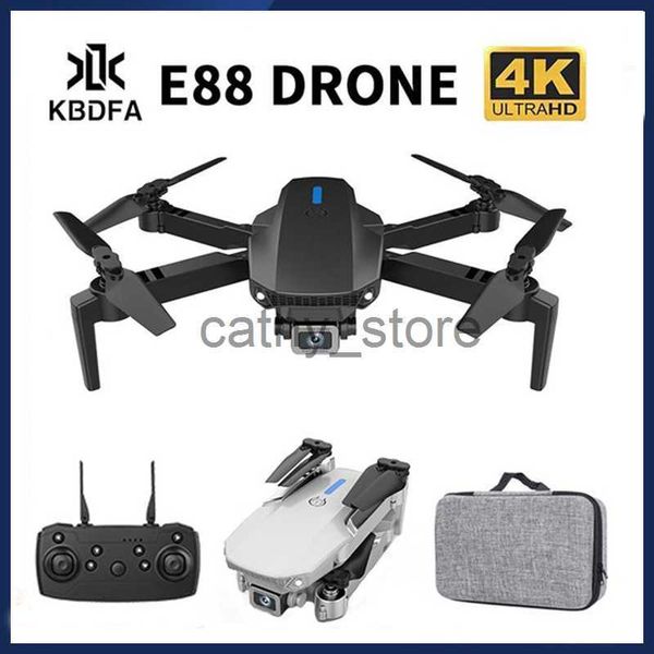 Симуляторы KDBFA 2023 Новый E88 Pro New WiFi FPV Drone Широкол HD 4K 1080p Высота камеры удерживает RC складной квадрокоптер Dron Helicopter Toys x0831