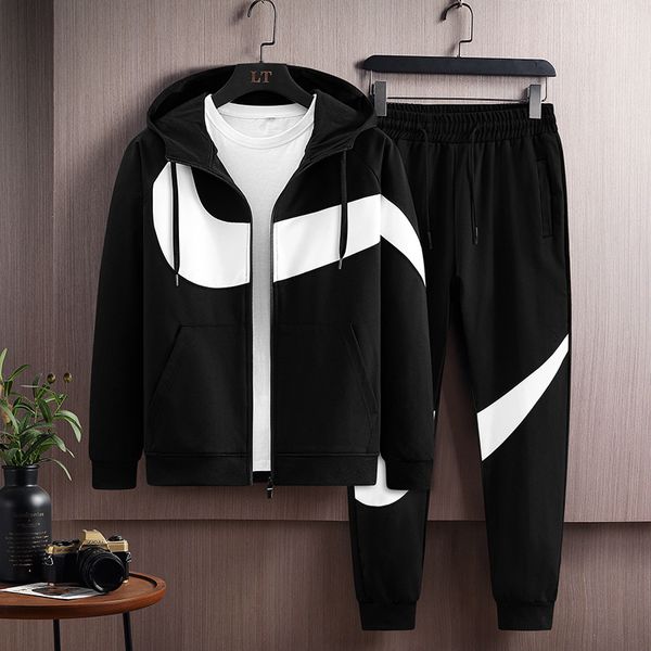 Herren-Trainingsanzüge aus Tech-Fleece, Set aus neuer Herbst-Winterjacke, Sportanzug mit Kapuze, Trainings-Hoodie, Marken-Herrenhosen, lässiger Designer-Pullover 5XL