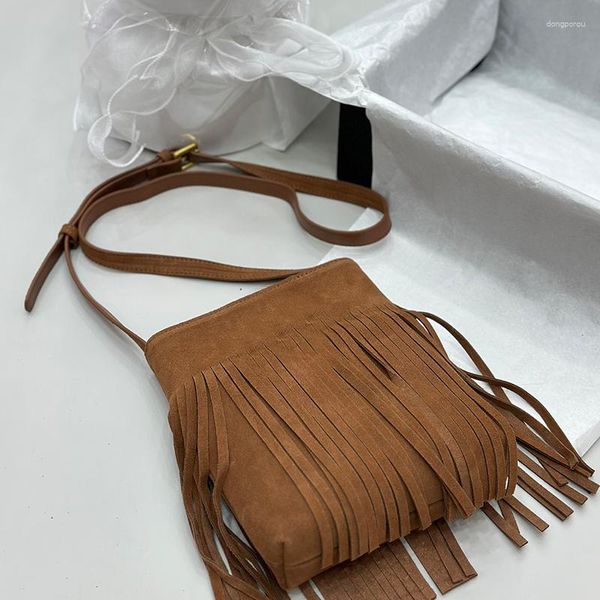 Sacos de noite bolsas para mulheres extravagante retorno aos antigos moda tendência estilo elegante macio borla saco bolso mujer