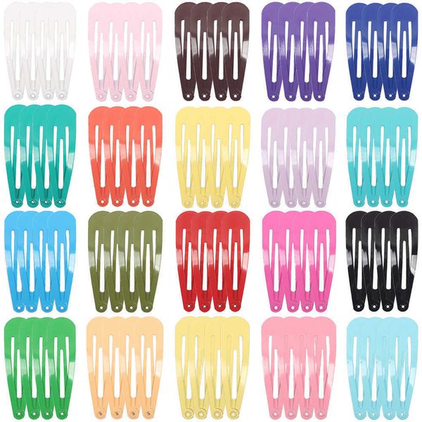 100 PCS BB clipe 5 CM pintura em spray infantil cor gota de água clipe de borda colorida conjunto de clipe de cabelo gota de óleo conjunto