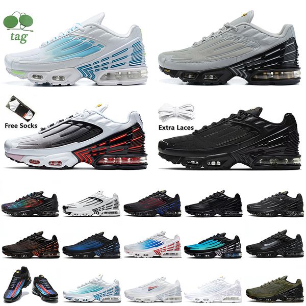 Big Size 12 Donna Uomo TN Plus 3 Scarpe da corsa Tuned III Spider-Verse Unity Mesh Bianco Nero Aqua Volt Multi Laser Blu Scarpe da ginnastica Tn3 Platform Runner Sport Sneakers