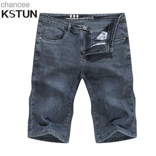 Shorts jeans masculinos verão 2023 estiramento fino em linha reta macio confortável calças casuais homens calças de brim curtas moda streetwear jeans masculinos lst230831