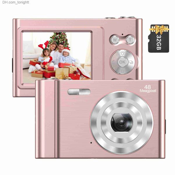 Videocamere 2023 Videocamera digitale 4K 48MP Videocamera Schermo IPS da 2,4 pollici Anti-shake Flash incorporato con scheda da 32 GB Regalo per bambini Adolescenti Q230831