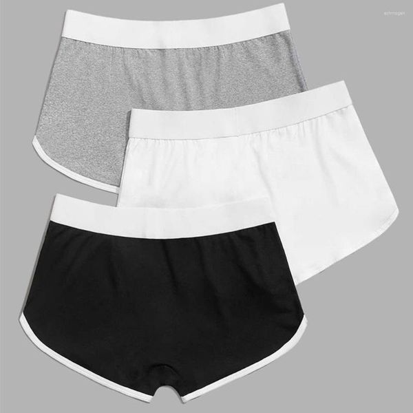 Cuecas homens sexy cintura média maiô biquíni inferior para meninos cuecas de seda gelo boxers shorts calcinha roupa interior