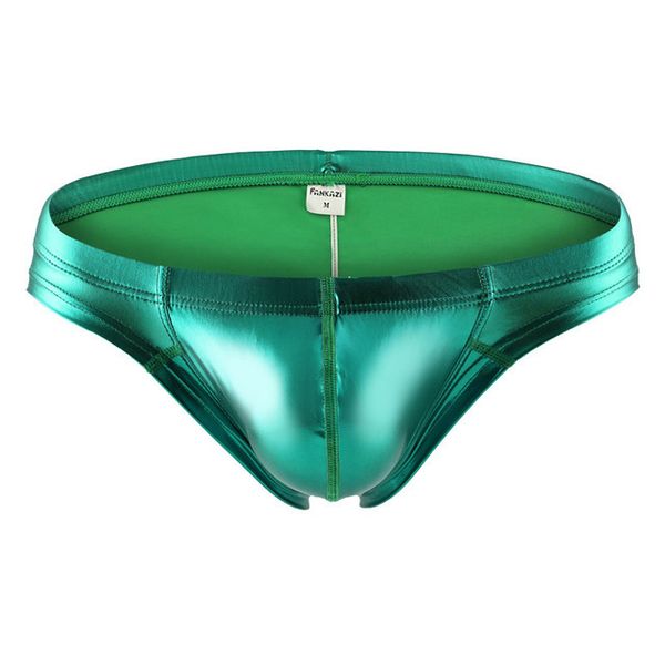 Cuecas calcinhas homens briefs sexy u-convexo roupa interior cintura baixa cuecas sexy dança de palco homens de couro pu cuecas de biquíni jockstrap 230830