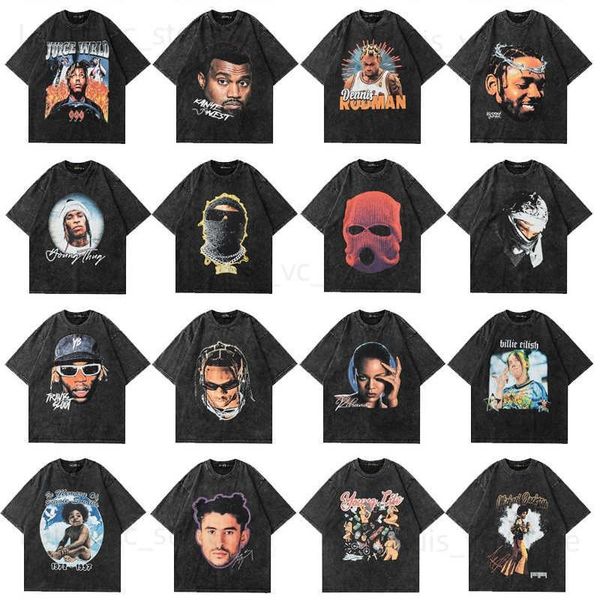 Мужские футболки Y2K Grunge Oldere American Retro футболки моды ретро Старые свободные футболки хип-хоп-одежда для мужчин и женщин Top T230831