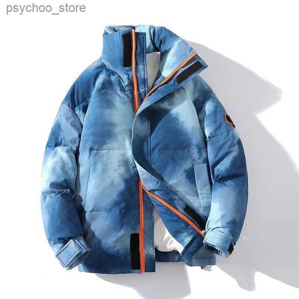 Piumino da uomo Parka Piumino di alta qualità da uomo Marchio di moda Colletto alla coreana Cappotto caldo Donna Inverno Nuove coppie Stampa Pane Abbigliamento Dropshipping Q230831