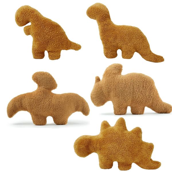 Dino Chicken Nugget Dinosauro Pollo Cuscino da lancio Dolly Stegosauro e Tyrannosaurus Rex Peluche