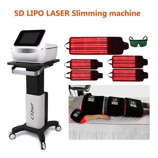 Nova máquina de emagrecimento a laser perda de peso remoção de gordura lipo lipolaser anti celulite terapia de dor corpo firmador 5d maxlipo duplo comprimento de onda salão de beleza equipamento de uso doméstico