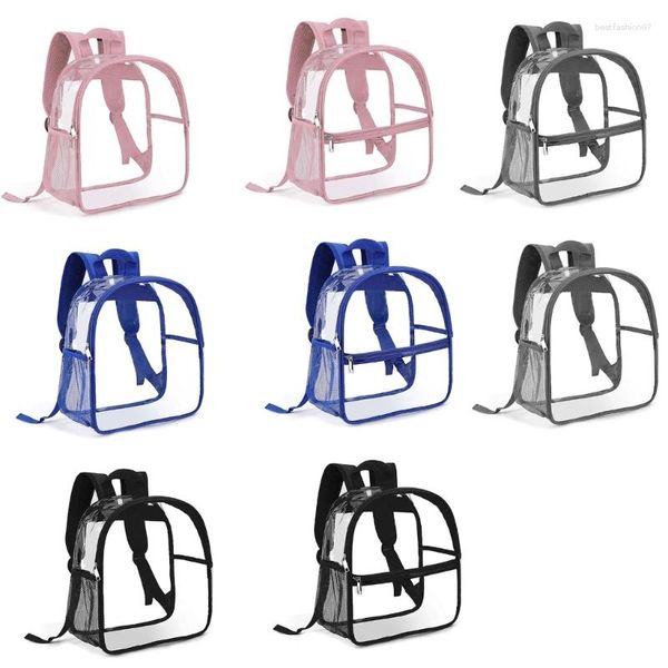 Schultaschen, PVC-Tagesrucksack mit Seitentasche für Outdoor-Abenteuer mit Klappschirm