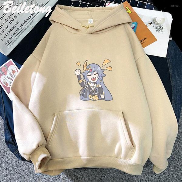 Hoodies femininos honkai impacto 3º anime kawaii desenhos animados moletom bonito manga mulher homem casual manga longa moda pullovers