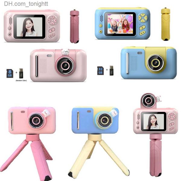 Camcorder 2,4-Zoll-IPS-Farbbildschirm Kinder Kinderkamera 40MP 1080P Camcorder 180 Grad Drehung Digitalfoto Geburtstagsgeschenk Q230831