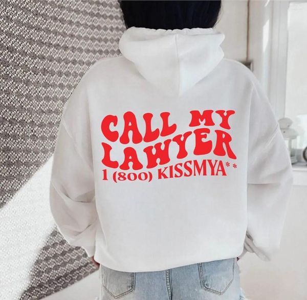 Erkek Hoodies Sonbahar Avukatımı Arayın Uzun Kollu Hip Hop Y2K Kapüşonlu Sokak Giyim Erkekler Kadın Konforlu Polar Sıcak Sweatshirt