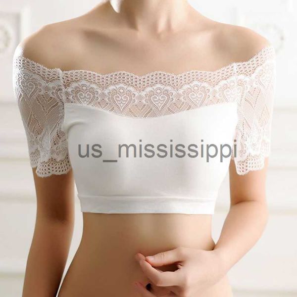 Altri articoli di bellezza per la salute Moda estiva Donna Tinta unita Spalla nuda Senza spalline Sexy in pizzo Solido Top a tubo Reggiseno sottile x0831