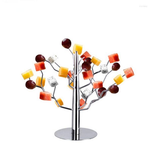 Piatti 1 PZ Piastra per albero da frutto in acciaio inossidabile Bar Inserti Ktv Ornamenti Stand Ripiano per snack