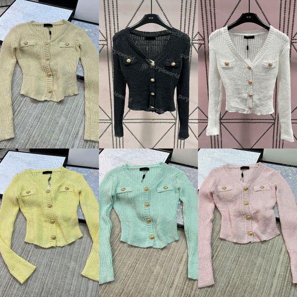 Cardigã feminino vintage de malha, casaco de manga comprida, gola V, fino, sim fit, top fashion, 6 cores