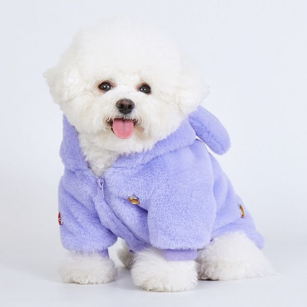 Abbigliamento per cani Abbigliamento invernale Cappotto per animali domestici Cappotto di pelliccia di coniglio in peluche per gatti con orecchie lunghe 230830