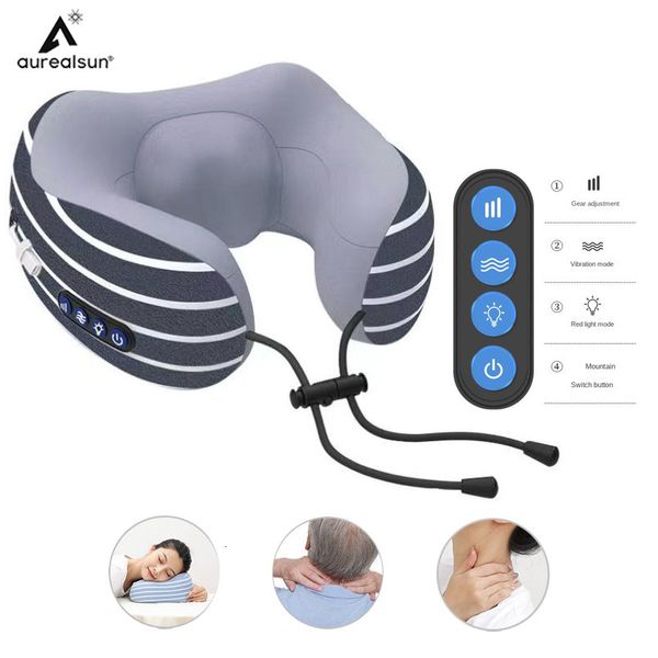 Massageando travesseiros de pescoço massageador elétrico relaxar pescoço massagem travesseiro cuidados de saúde portátil ombro cervical corpo saude masajeador multifuncional masaje 230831