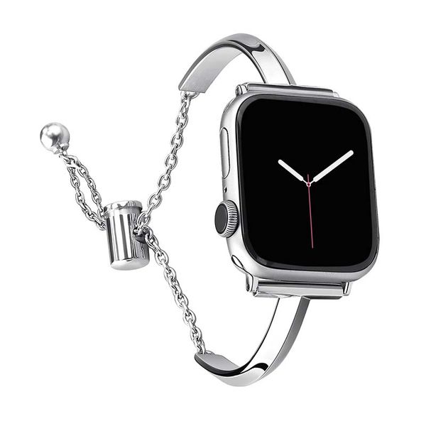 Designer de moda feminina pulseira de relógio pulseira inteligente para Apple Watch Band Ultra 38mm 44mm 45mm iwatch Band Série 8 9 4 5 6 7 Pulseira de liga de zinco