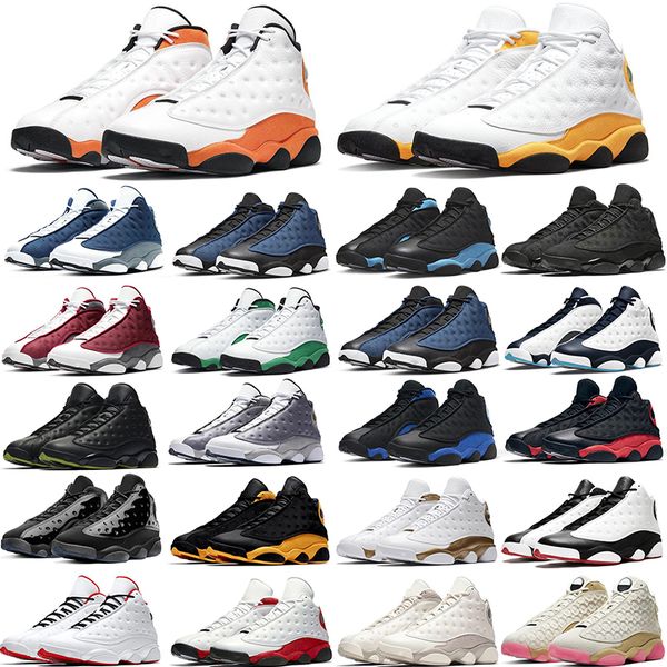 2023 Livraison gratuite Chaussures de basket-ball 13 hommes femmes 13 del sol casquette et robe chat noir court violet noir université bleu altitude formateurs extérieurs baskets 36-47