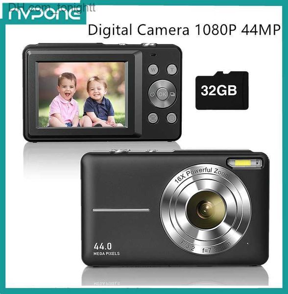 Videocamere Fotocamera digitale 1080P 44MP Punta e scatta Fotografia Videocamera Videocamera portatile Vlog per bambini Studenti Q230831