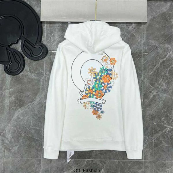 3A Классическая мужская молния на молнии ch hoodies дизайнер подковообразные санскритские печатные изготовления. Сердце с капюшоном свитер