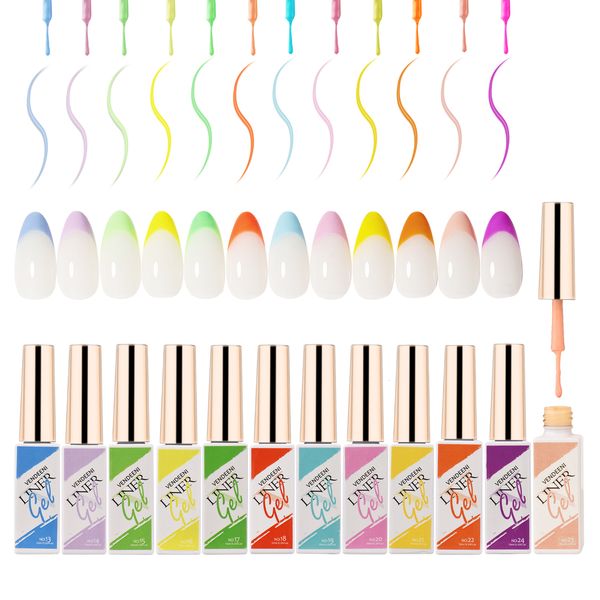 Esmalte 12 cores para pintura de unhas em gel Conjunto de esmaltes para unhas Gel para unhas Kit DIY Linha Art Gel para Nail Art Salon Manicure Tool 230831