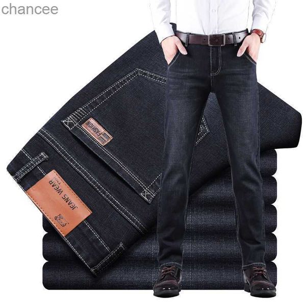 YAPU Männer Winter Gerade Hosen Stretch Jean Mode Männer Business Casual Jeans 2022 Verdicken Warm Halten Herbst Denim Hosen LST230831