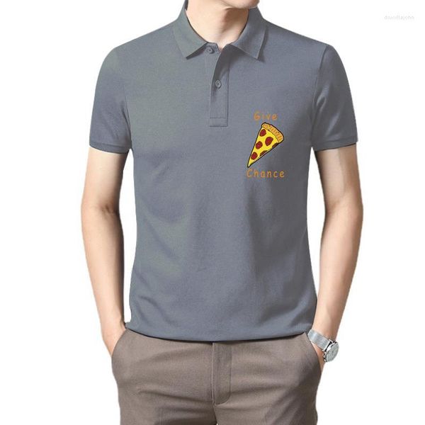 Polos masculinos camiseta dê pizza chance humor camiseta feminina camiseta top