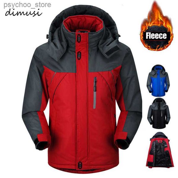 Homens Down Parkas DIMUSI Jaqueta de Inverno Homens Parka Jaqueta de Lã Térmica Casacos Homens Jaquetas Corta-vento Jaqueta À Prova de Vento Casacos Impermeáveis Homens 5XL Q230831