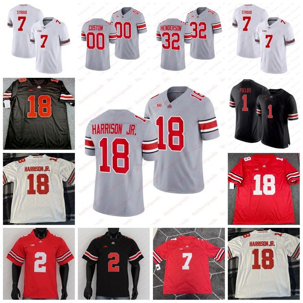 2023 Neuestes Fußballtrikot der Ohio State Buckeyes Joshua Mickens JT Tuimoloau Tywone Malone Cade Casto Kayden McDonald Jason Moore Will Smith Jr. Trikot