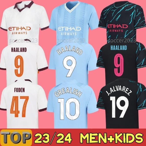 2023 Haaland camisas de futebol GREALISH STERLING MAHREZ fãs versão do jogador DE BRUYNE FODEN BERNARDO RUBEN