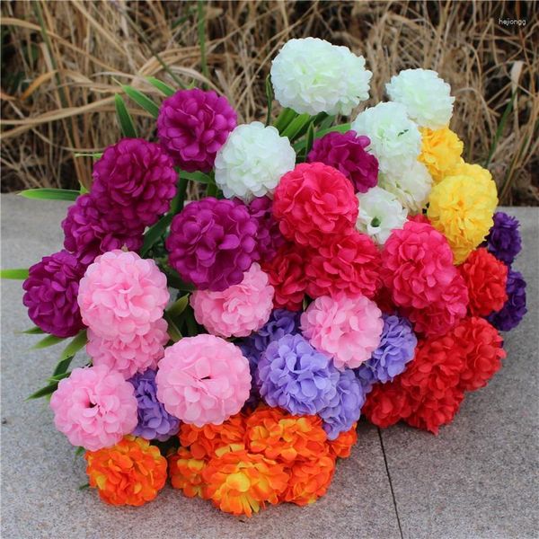 Fiori decorativi seta artificiale Hydrangea Bouquet Bride Flower Wedding Decoration Accessori per la casa per le piante del vaso 2023