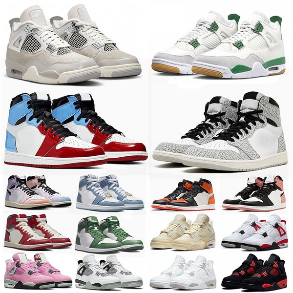 Basketballschuhe Herrentrainer Jumpman 1 1S Low Mocha Black Phantom Concord Junpman 4 4S White Cement Hyper Royal Pine Green 4 Black Cats 4S Oreo Herrentrainer große Größe