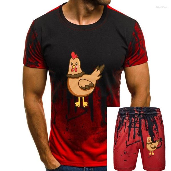 Tute da uomo T-shirt Rooster (Daddy Chicken) T-shirt da uomo Camicie con stampa in cotone