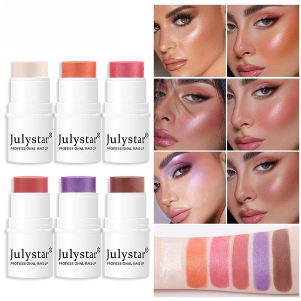 Blush Stick Highlight Matte reparierende Perle Creme Blush Stick Monochrom langlebig wasserdichtes Rouge Korean Make-up