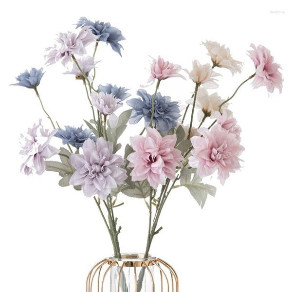 Flores decorativas flor artificial seda lótus casa festa de casamento decoração de mesa falso pequeno diy mini buquê arranjo floral