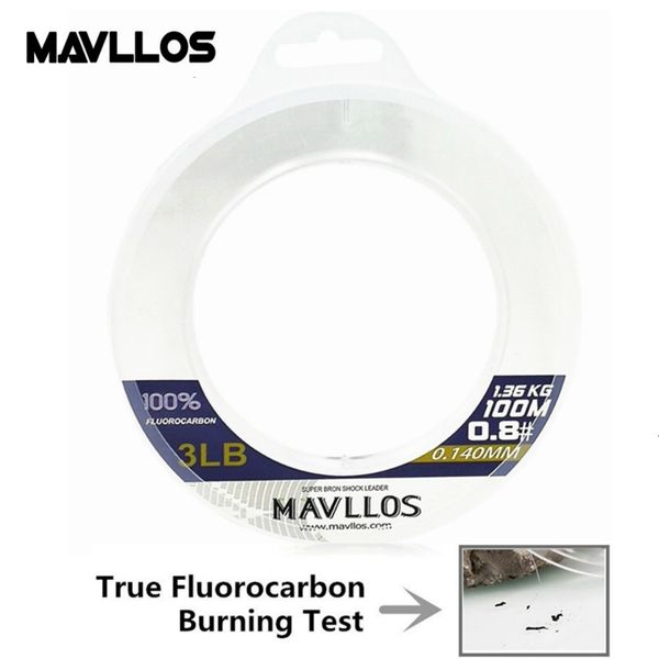 Treccia di linea Mavllos Fluoro Carbon Line con monofilamento giapponese Carp Fly Fishing Leader Affondamento rapido 100% Fluorocarbon Fishing Line 230830