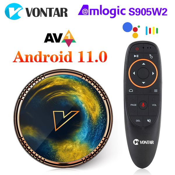 Set Top Box VONTAR X2 Amlogic S905W2 Smart TV Box Android 11 4G 64GB Suporte AV1 Wifi BT TVBOX Media Player 4GB32GB Set Top Box 2GB16GB 230831