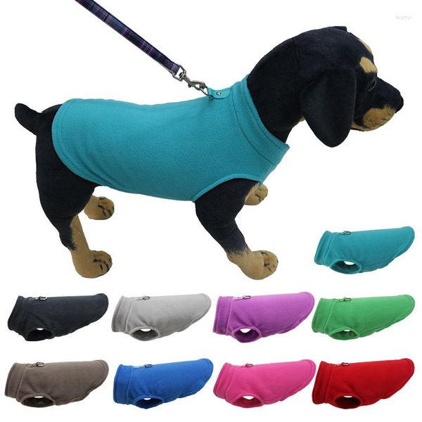 Vestuário para cães CMBJX Roupas para animais de estimação europeus e americanos engrossados cor sólida com roupas de tração produtos de lã polar